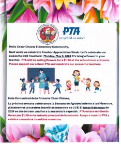 PTA Flower Sale